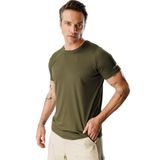 Erkek Nem Emici Hızlı Kuruma Atletik Teknik Performans Spor T-Shirt Drıfıt-Kısakolnew - 2XL - Haki