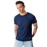 Erkek Nem Emici Hızlı Kuruma Atletik Teknik Performans Spor T-Shirt Drıfıt-Kısakolnew - 2XL - Lacivert