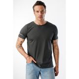 Erkek Nem Emici Hızlı Kuruma Atletik Teknik Performans Spor T-Shirt Drıfıt-Kısakolnew - Füme