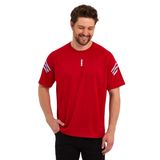 Erkek Nem Emici Hızlı Kuruma Atletik Teknik Performans Spor T-shirt (KIRMIZI, L)