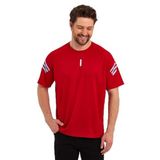 Erkek Nem Emici Hızlı Kuruma Atletik Teknik Performans Spor T-shirt (KIRMIZI, S)