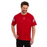 Erkek Nem Emici Hızlı Kuruma Atletik Teknik Performans Spor T-shirt (KIRMIZI, XXL)