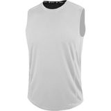 Erkek Nem Emici Hızlı Kuruma Atletik Teknik Performans Sporcu Sıfır Kol T-shirt Drıfıt-sıfırkol Beyaz