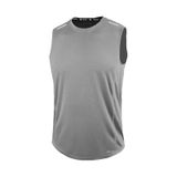Erkek Nem Emici Hızlı Kuruma Atletik Teknik Performans Sporcu Sıfır Kol T-shirt Drıfıt-sıfırkol Gri