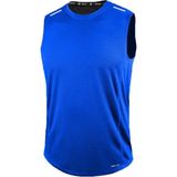 Erkek Nem Emici Hızlı Kuruma Atletik Teknik Performans Sporcu Sıfır Kol T-Shirt Drıfıt-Sıfırkol - XL - Mavi