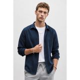 Erkek Nicolas Regular Fit%100 Keten Gömlek - Lacivert LACİVERT