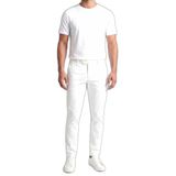 Erkek Normal Bel Yandan Düğme Kapama Uzun Regular Fit Beyaz Pantolon 50561575-100