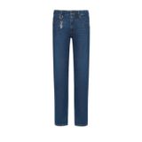 Erkek Normal Kalıp Düz Paça Pamuklu Esnek Denim Mavi Jeans 15314104-J02