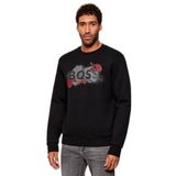 Erkek Normal Kalıp Logo Baskılı Yuvarlak Yakalı Uzun Kollu Siyah Sweatshirt 50549283-001