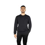 Erkek Normal Kalıp Logo Desenli Yuvarlak Yakalı Pamuklu Uzun Kollu Siyah Sweatshirt 15311861A-011