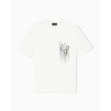 Erkek Normal Kalıp Logo İşlemeli Kısa Kollu Pamuklu Kalın Kumaşlı Beyaz T-Shirt EM006811 AF13715-M0495