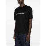 Erkek Normal Kalıp Logo İşlemeli Kısa Kollu Siyah T-Shirt EM007353 AF10017-MC721