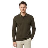 Erkek Normal Kalıp Logo İşlemeli%100 Pamuklu Uzun Kollu Haki Polo Yaka T-Shirt 50549257-342