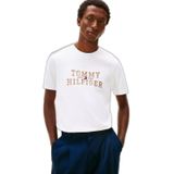Erkek Normal Kalıp Logo Kabartmalı Yuvarlak Yakalı Pamuklu Kısa Kollu Beyaz T-Shirt MW0MW42803-YBR