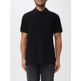 Erkek Normal Kalıp Omuzları Logo Şeritli Pamuklu Kısa Kollu Siyah Polo Yaka T-Shirt 79GAGT05CJ01T-899