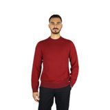 Erkek Normal Kalıp Ribanalı Yuvarlak Yaka Saf Yün ve Pamuk Karışımlı Uzun Kollu Bordo Kazak 50549986-602