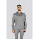 Erkek Normal Kalıp Uzun Kollu%100 Yün Triko Gri Polo Yaka T-Shirt 50549317-030