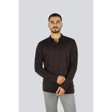 Erkek Normal Kalıp Uzun Kollu%100 Yün Triko Kahverengi Polo Yaka T-Shirt 50549317-202