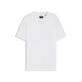Erkek Normal Kalıp Yuvarlak Yakalı Kare Desenli Yumuşak Pamuklu Kısa Kollu Beyaz T-Shirt 50545585-100