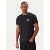 Erkek Normal Kalıp Yuvarlak Yakalı Logo Desenli Kısa Kollu Siyah T-Shirt 80GAHT03 CJ00T-G89