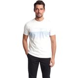 Erkek Normal Kalıp Yuvarlak Yakalı Logo Desenli Pamuklu Kısa Kollu Beyaz T-Shirt 26411053-108