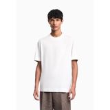 Erkek Normal Kalıp Yuvarlak Yakalı Logo Kabartmalı Kısa Kollu Beyaz T-Shirt EM006766 AF10017-M0494