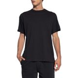 Erkek Normal Kalıp Yuvarlak Yakalı Omzu Logo Şerit Bantlı Kısa Kollu Siyah T-Shirt 79GAHC02CJ01C-899