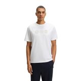 Erkek Normal Kalıp Yuvarlak Yakalı Pamuklu Desenli Kısa Kollu Beyaz T-Shirt 50543874-100