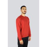 Erkek Normal Kalıp Yuvarlak Yakalı Shark Logo İşlemeli Uzun Kollu Kırmızı Sweatshirt 15311865-636
