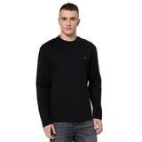 Erkek Normal Kalıp%100 Pamuklu Logo Baskılı Uzun Kollu Siyah Sweatshirt 50555107-001