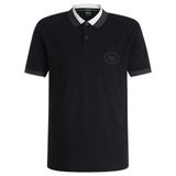 Erkek Normal Kalıp%100 Pamuklu Logo İşlemeli Kısa Kollu Siyah Polo Yaka T-Shirt 50548988-001