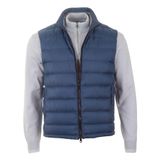 Erkek Normal Kesim Dik Yaka Kapitoneli Mavi Yelek 99312007-655