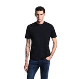 Erkek Normal Kesim Dokulu Logo Detaylı Yuvarlak Yakalı Pamuklu Kısa Kollu Lacivert T-Shirt EM004593 AF10762-FB439