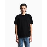 Erkek Normal Kesim Dokulu Logo Detaylı Yuvarlak Yakalı Pamuklu Kısa Kollu Siyah2 T-Shirt EM004593 AF10762-FC302