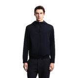 Erkek Normal Kesim Fermuarlı Lastikli Kapüşonlu Esnek Kumaşlı Lacivert Ceket EM004496 AF23435-UB118