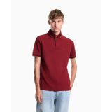 Erkek Normal Kesim Kartal Logo İşlemeli Pamuklu Pike Kumaşlı Kısa Kollu Kırmızı Polo Yaka T-Shirt EM006625 AF12955-U5087