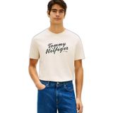 Erkek Normal Kesim Logo İmzalı Yuvarlak Yakalı Kısa Kollu Siyah T-Shirt MW0MW42385-BDS
