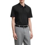 Erkek Normal Kesim Merserize Pamuklu Yazılı Logolu Kısa Kollu Siyah Polo Yaka T-Shirt 50531402-001