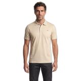 Erkek Normal Kesim Metalik Logo Detaylı Pamuklu Kısa Kollu Bej Polo Yaka T-Shirt 26411232SM-348