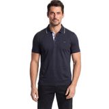Erkek Normal Kesim Metalik Logo Detaylı Pamuklu Kısa Kollu Lacivert Polo Yaka T-Shirt 26411232SM-013