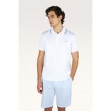 Erkek Normal Kesim Metalik Logo Etiketli Pamuklu Kısa Kollu Beyaz Polo Yaka T-Shirt 26411246-010