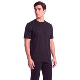 Erkek Normal Kesim Nefes Alabilen Organik Pamuklu Desenli Kısa Kollu Siyah T-Shirt 50565606-001