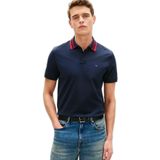 Erkek Normal Kesim Pamuklu Bayrak Logo İşlemeli Jakarlı Beyaz Polo Yaka T-Shirt MW0MW42775-YBR