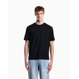 Erkek Normal Kesim Pamuklu Jakarlı Jarse Kumaş Kısa Kollu Lacivert T-Shirt EM007038 AF10762-FB561