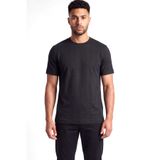 Erkek Normal Kesim Pamuklu Jakarlı Jarse Kumaş Kısa Kollu Siyah T-Shirt EM007038 AF10762-FC328