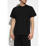 Erkek Normal Kesim Pamuklu Kabartma Logo Desenli Yuvarlak Yakalı Kısa Kollu Siyah T-Shirt 80GAHE09 CJ00E-899