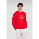 Erkek Normal Kesim Pamuklu Yılan Yılı Baskılı Yuvarlak Yaka Uzun Kollu Lacivert Sweatshirt 25411883-050