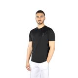 Erkek Normal Kesim Pamuklu Yuvarlak Yaka Desenli Kısa Kollu Siyah T-Shirt 25411079-011