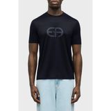 Erkek Normal Kesim Yuvarlak Yakalı Logo Desenli Kısa Kollu Lacivert T-Shirt EM004581 AF10017-UB118