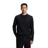 Erkek Normal Kesim Yuvarlak Yakalı Pamuklu Havlu Kumaş Uzun Kollu Siyah Sweatshirt 50546387-001